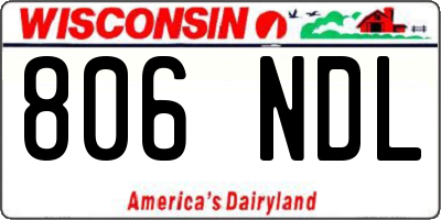 WI license plate 806NDL