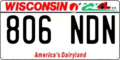 WI license plate 806NDN