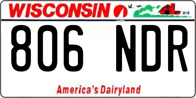 WI license plate 806NDR