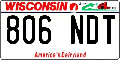 WI license plate 806NDT