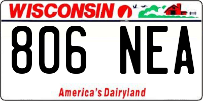 WI license plate 806NEA
