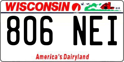 WI license plate 806NEI