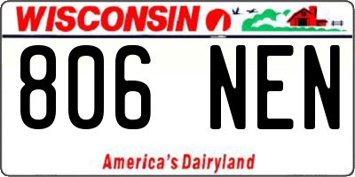 WI license plate 806NEN