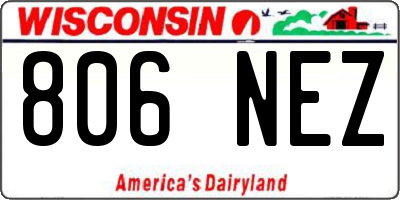 WI license plate 806NEZ