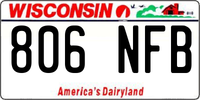 WI license plate 806NFB