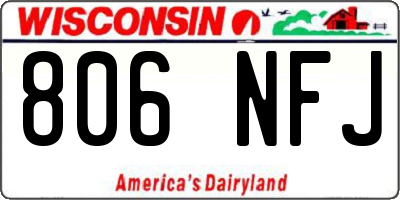 WI license plate 806NFJ