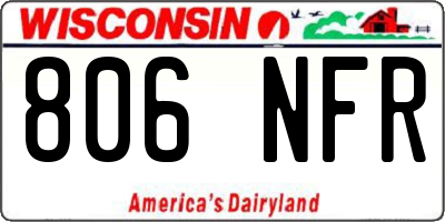 WI license plate 806NFR