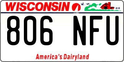 WI license plate 806NFU