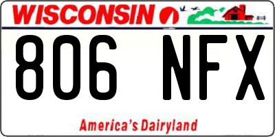 WI license plate 806NFX