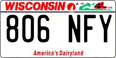 WI license plate 806NFY