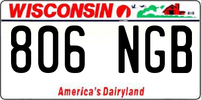 WI license plate 806NGB