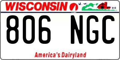 WI license plate 806NGC
