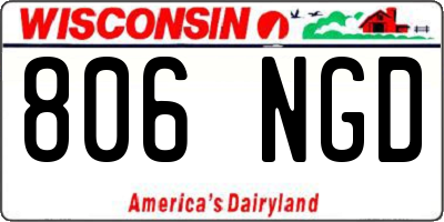 WI license plate 806NGD
