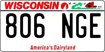 WI license plate 806NGE