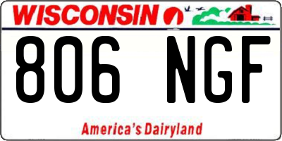 WI license plate 806NGF
