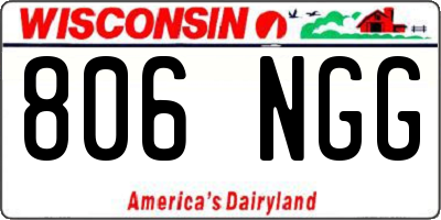 WI license plate 806NGG