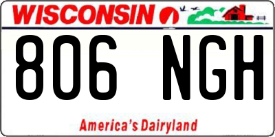 WI license plate 806NGH
