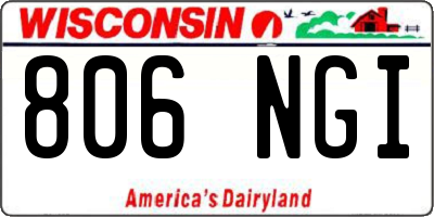 WI license plate 806NGI