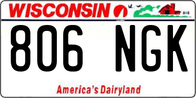 WI license plate 806NGK
