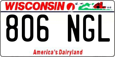 WI license plate 806NGL