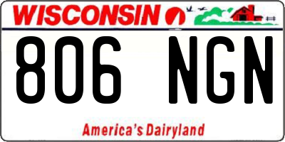 WI license plate 806NGN