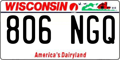WI license plate 806NGQ