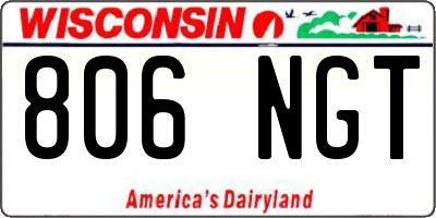 WI license plate 806NGT