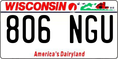 WI license plate 806NGU