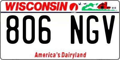 WI license plate 806NGV