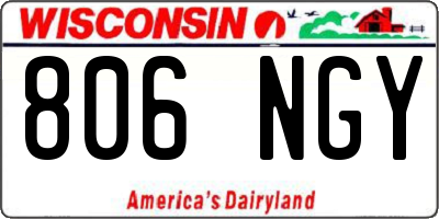 WI license plate 806NGY