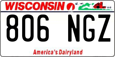 WI license plate 806NGZ
