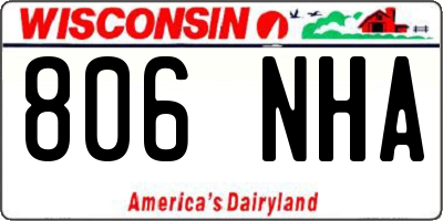 WI license plate 806NHA
