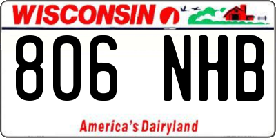 WI license plate 806NHB