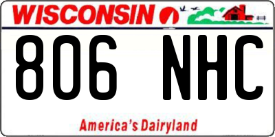 WI license plate 806NHC