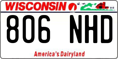 WI license plate 806NHD