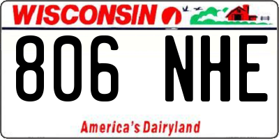 WI license plate 806NHE