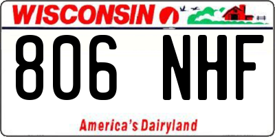 WI license plate 806NHF