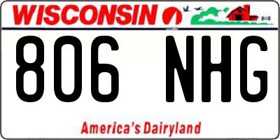 WI license plate 806NHG