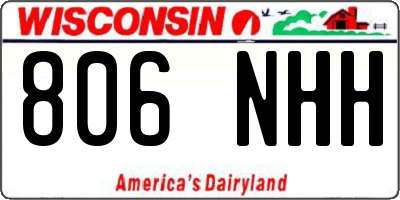 WI license plate 806NHH