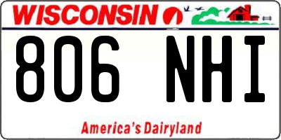 WI license plate 806NHI