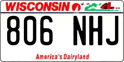 WI license plate 806NHJ