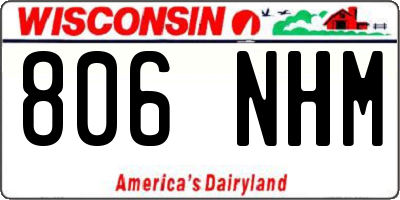 WI license plate 806NHM