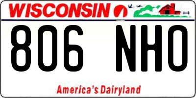 WI license plate 806NHO