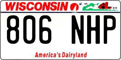 WI license plate 806NHP
