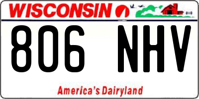 WI license plate 806NHV