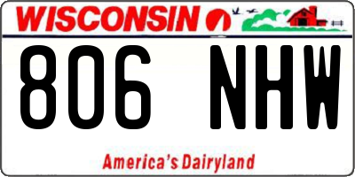 WI license plate 806NHW