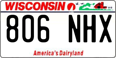 WI license plate 806NHX