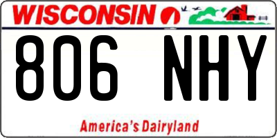WI license plate 806NHY