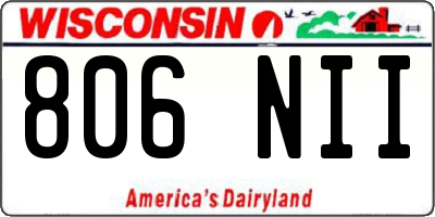 WI license plate 806NII
