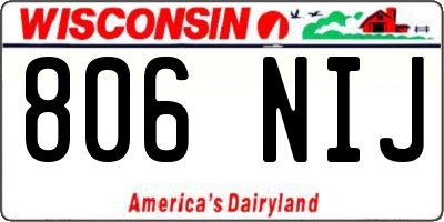WI license plate 806NIJ